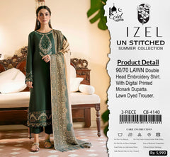 IZEL 4140 Summer Collection Lawn Suit | 2026 Hit Codes | Lightweight & Breathable