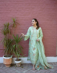 Aneela Lawn Fancy 3-Piece Unstitched Suit | Eid ul Adha 2026 | Bamber Chiffon Dupatta