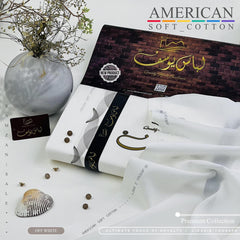 Libas-e-Yousaf American Soft Cotton Unstitched Suit | 2026 Wedding Collection | 4.5m