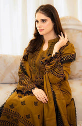 Libaas Luxury Embroidered Lawn – 3 Piece Unstitched Summer Suit with Premium Bamber Chiffon Dupatta (Most Demanding Edition)