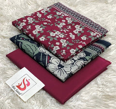 Bin Saeed Allover Printed Lawn 2-Piece Unstitched Suit – Design 03 | 100% Original | 5m Cutting