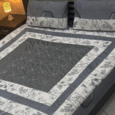 Patchwork Embroidered Bedsheet – Design 03 | Premium Quality | Embroidered & Panel Fabric