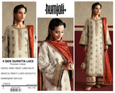 Humjoli Premium Airjet Lawn 3-Piece Suit | 4-Side Lace Dupatta | Digital Print | Summer 2026