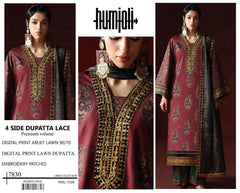 Humjoli Premium Airjet Lawn 3-Piece Suit | 4-Side Lace Dupatta | Digital Print | Summer 2026