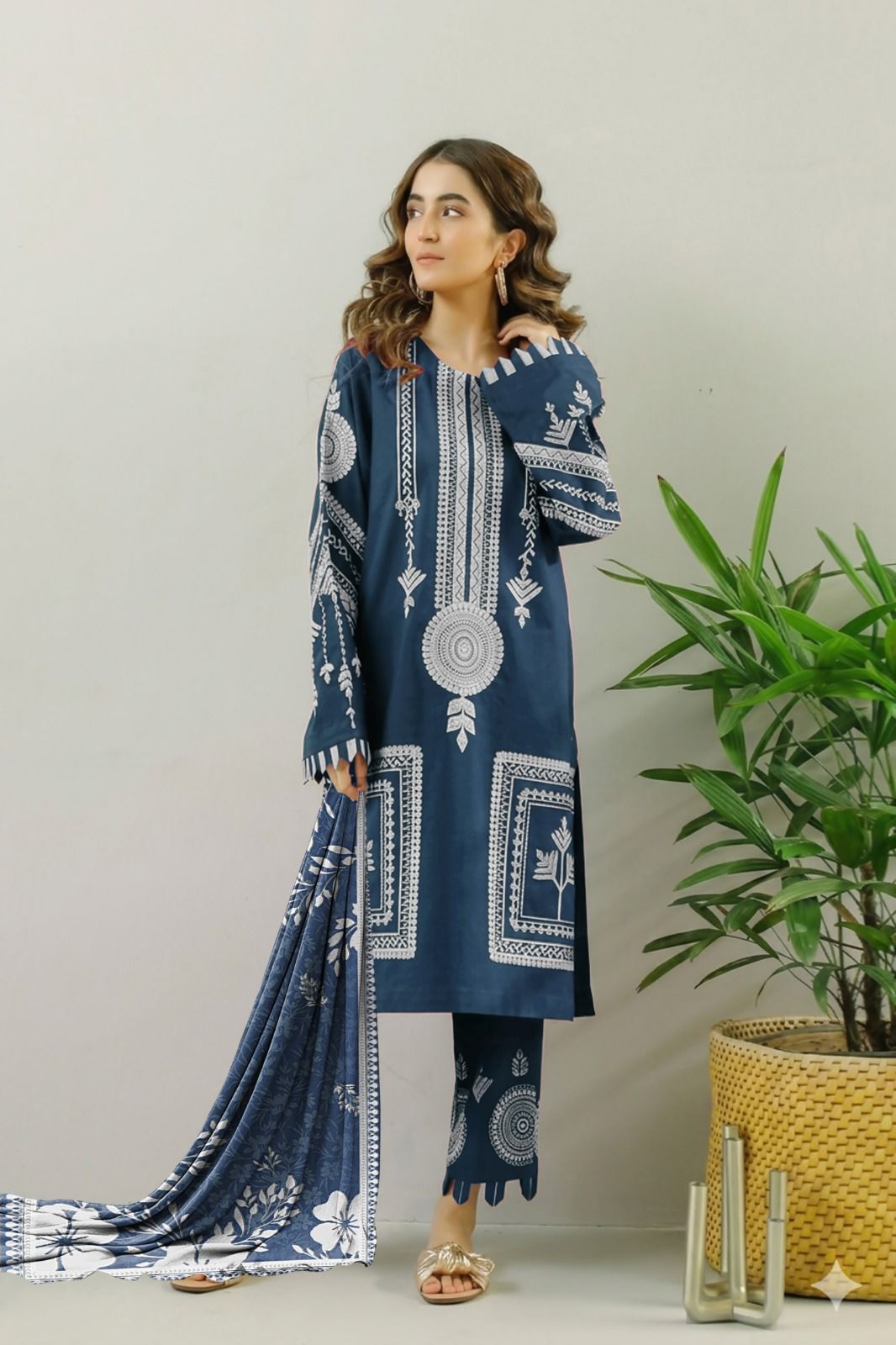 Eid ul Azha 2026 Lawn 3-Piece Heavy Embroidered Suit | 48" Shirt, Sleeves & Trouser