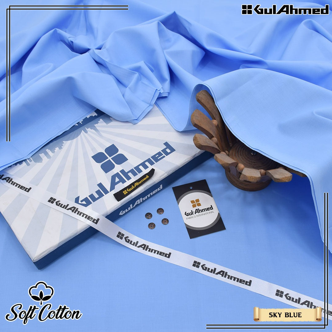 Gul Ahmad Soft Cotton SCG16 Men's Unstitched Suit | Breathable Summer Fabric | 4.5m