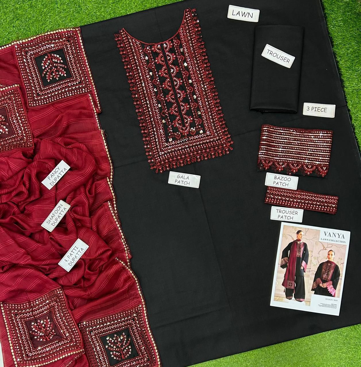 Vanya Premium Embroidered Lawn – 3 Piece Unstitched Summer Collection (Most Demanding Edition)