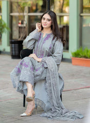 Mushq Luxury Chikan Kari Lawn – 3 Piece Unstitched Summer Collection (Most Demanding Edition)