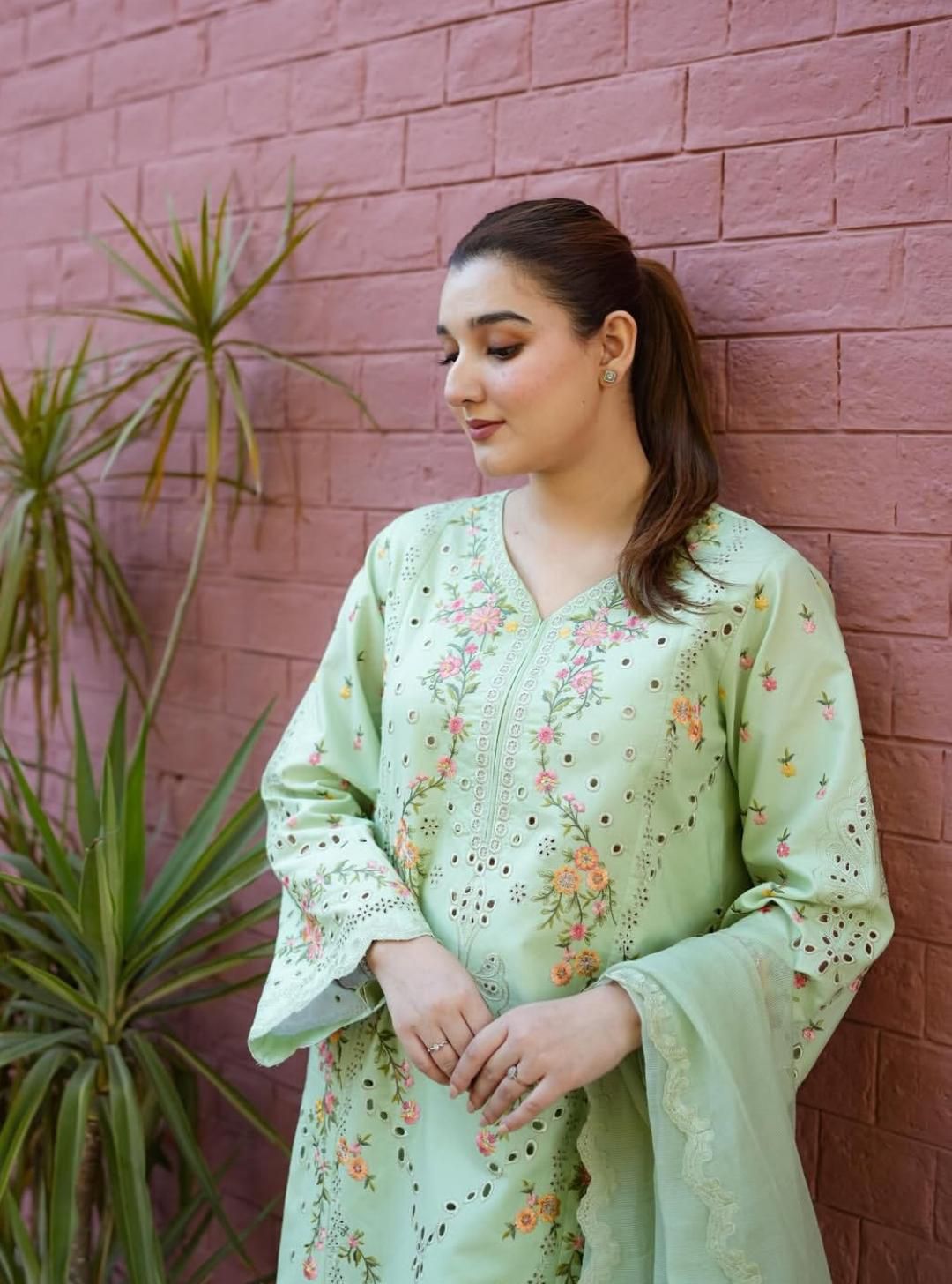Aneela Lawn Fancy 3-Piece Unstitched Suit | Eid ul Adha 2026 | Bamber Chiffon Dupatta