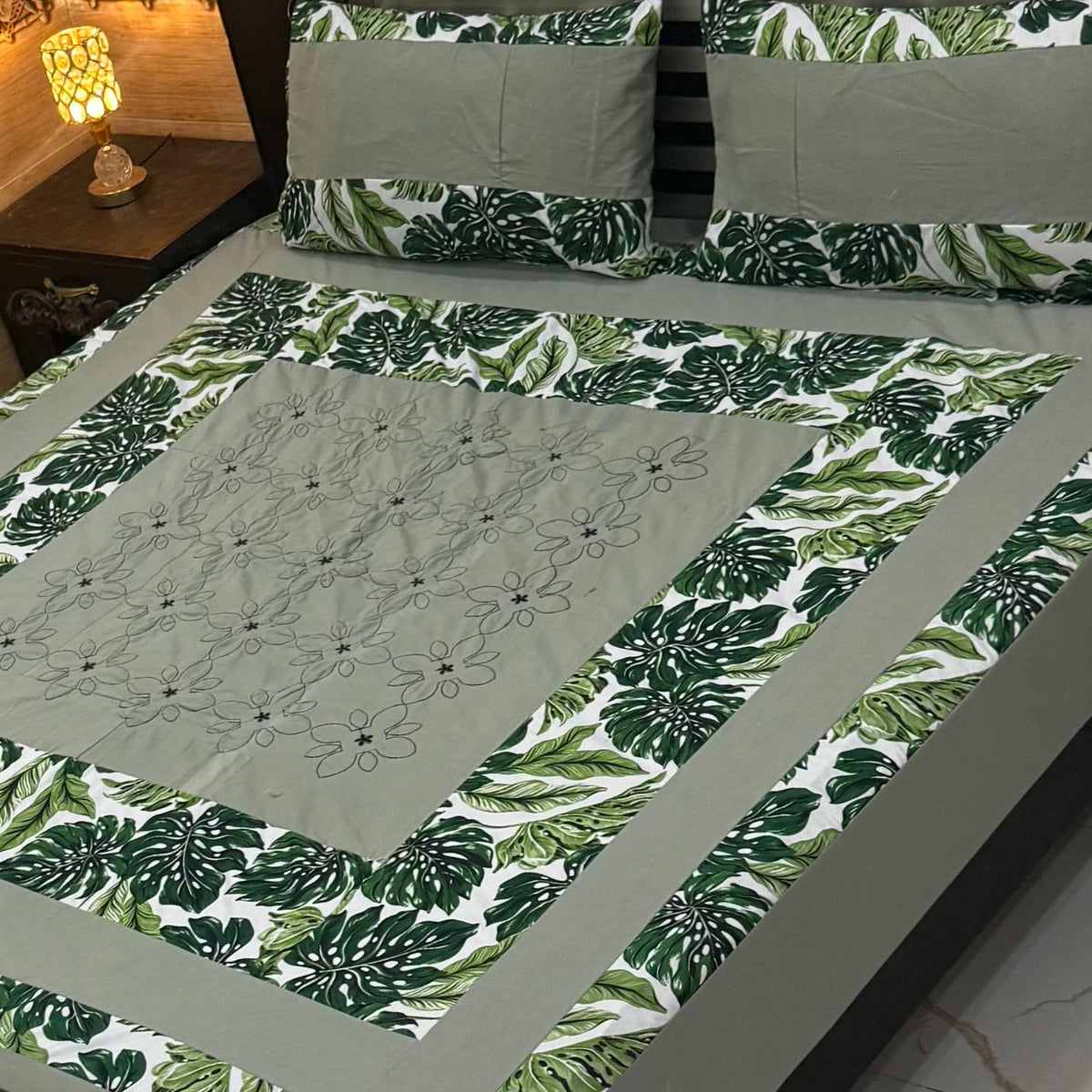 Patch Work Bedsheet | Embroidered & Panel Stuff | Premium Quality