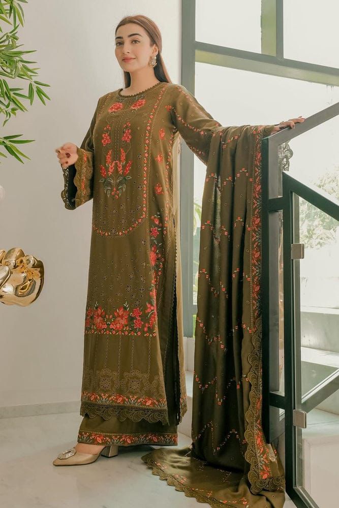 Aneela Lawn Fancy 3-Piece Unstitched Suit | Eid ul Adha 2026 | Bamber Chiffon Dupatta