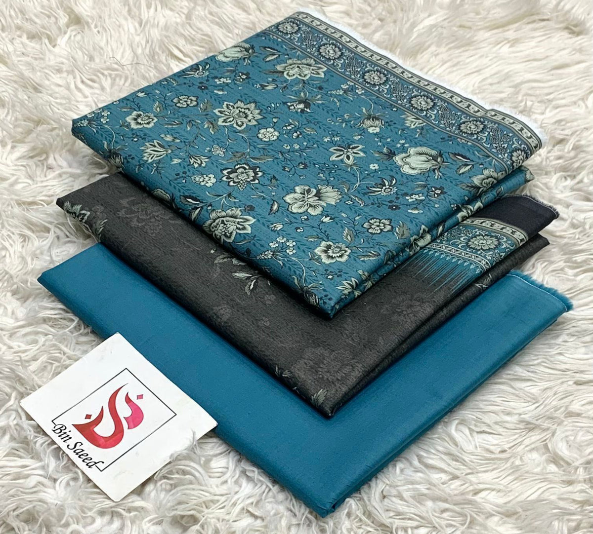 Bin Saeed Allover Printed Lawn 2-Piece Unstitched Suit – Design 04 | 100% Original | 5m Cutting