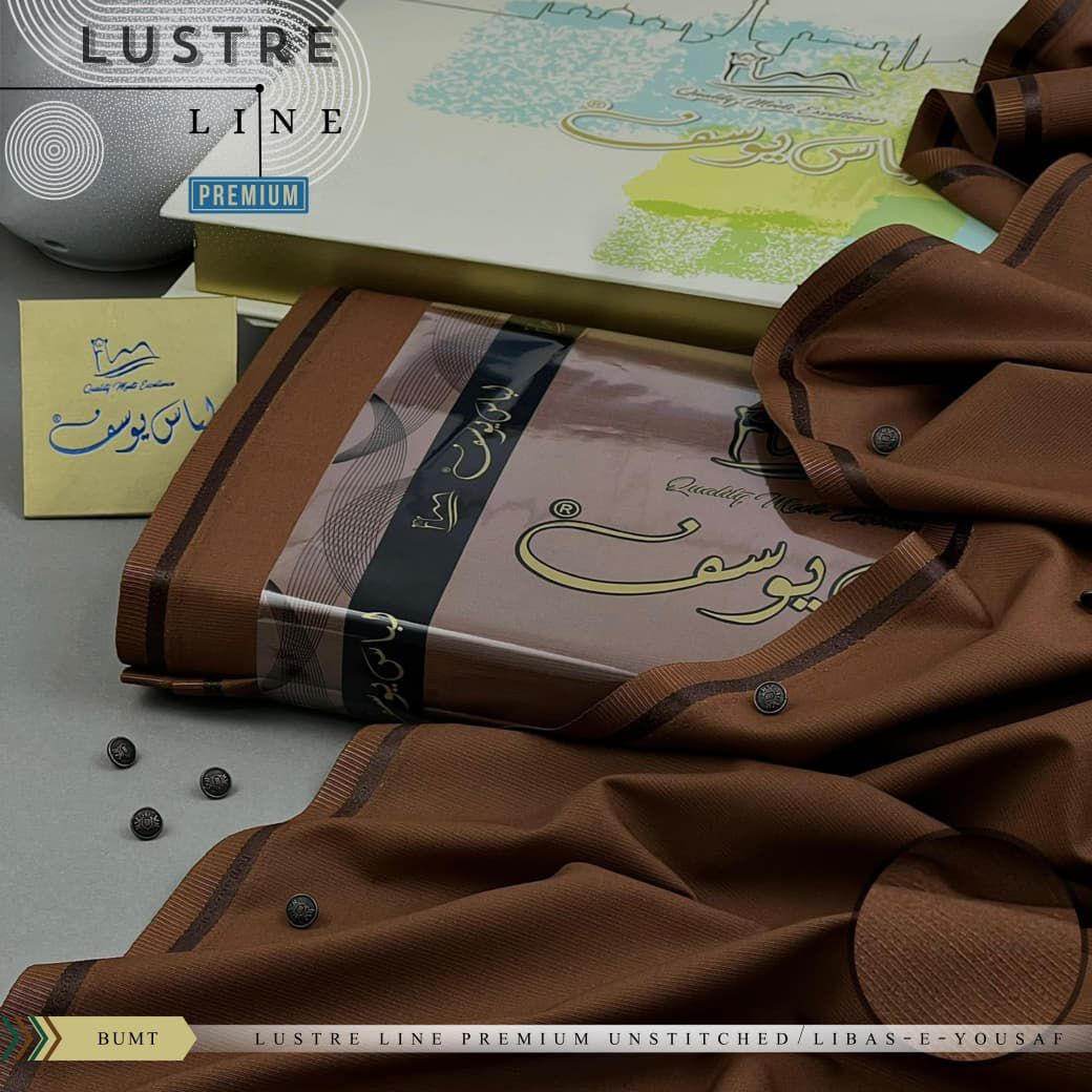 Libas-e-Yousaf Premium Four-Season Imported Fabric Suit | 4m, 9 Buttons, Luxury Box