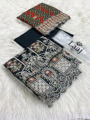 LAAJ Luxury Embroidery Laser Cut Boring Lawn Suit | Printed Dupatta | Premium Ladies Dress 2026