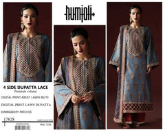 Humjoli Premium Airjet Lawn 3-Piece Suit | 4-Side Lace Dupatta | Digital Print | Summer 2026