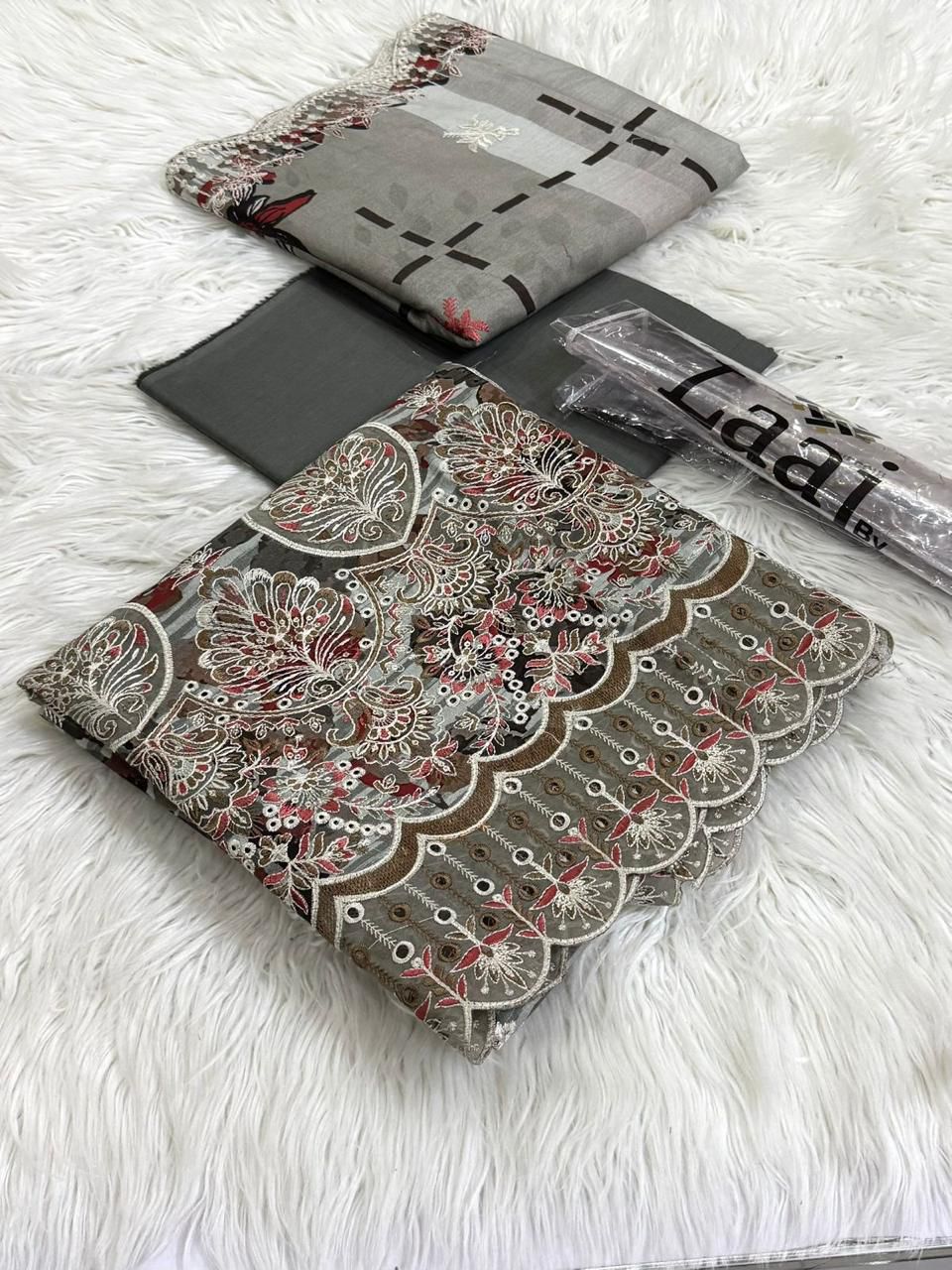 LAAJ Luxury Embroidery Laser Cut Boring Lawn Suit | Printed Dupatta | Premium Ladies Dress 2026